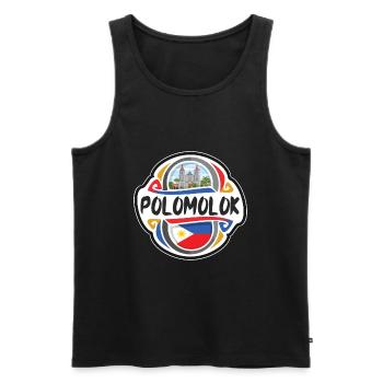 Polomolok Philippines Drapeau Voyage Souvenir Badge S - Débardeur bio Premium Homme - noir - Devant - Michal (187cm)