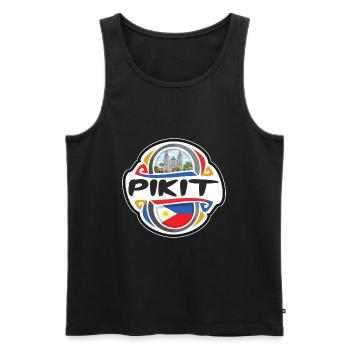 Pikit Philippinen Flagge Abzeichen Reise Souvenir Stempel - Männer Premium Bio Tank Top - Schwarz - Vorne - AI Model Male 178 light (178cm)