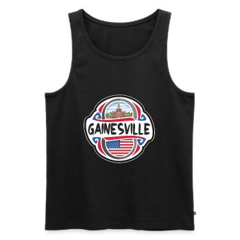 Gainesville Vereinigte Staaten Flagge Reisesouvenir - Männer Premium Bio Tank Top - Schwarz - Vorne - Michal (187cm)