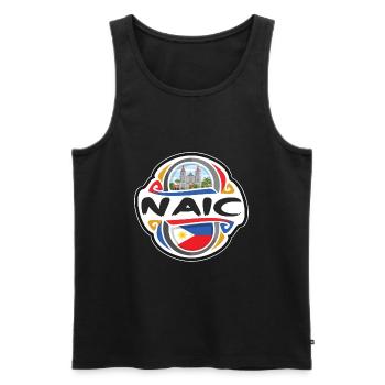 Naic Philippines Flag Badge Souvenir de voyage - Débardeur bio Premium Homme - noir - Devant - Michal (187cm)