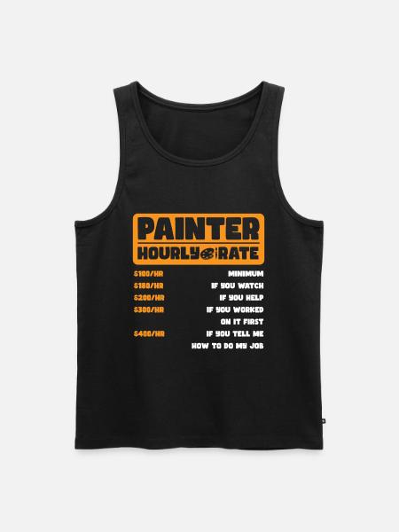 Painter Artist Training Paint Roller - Men's Premium Organic Tank Top - black