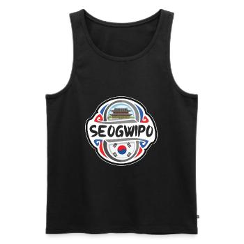 Seogwipo Südkorea Flagge Reise Souvenir Abzeichen St - Männer Premium Bio Tank Top - Schwarz - Vorne - Michal (187cm)