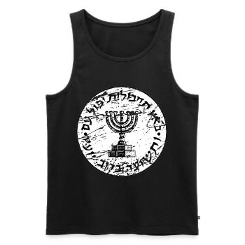 Mossad Israel Israeli Intelligence Tel Aviv - Men's Premium Organic Tank Top - black - Front - AI Model Male 178 light (178cm)