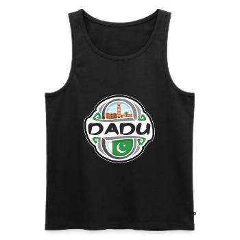 Dadu Pakistan Flag Badge Souvenir de Voyage Timbre - Débardeur bio Premium Homme - noir - Devant - Michal (187cm)