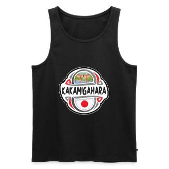 Kakamigahara Japon Drapeau Voyage Souvenir Badge Stam - Débardeur bio Premium Homme - noir - Devant - Michal (187cm)