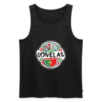 Odivelas Portugal Drapeau Badge Voyage Souvenir Timbre - Débardeur bio Premium Homme - noir - Devant - Michal (187cm)