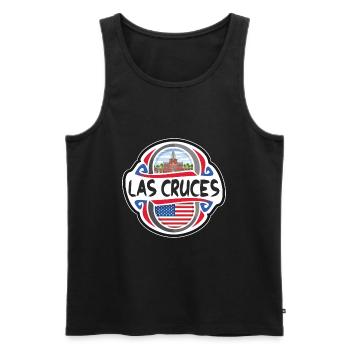 Las Cruces Vereinigte Staaten von Amerika Flagge Reisesouvenir - Männer Premium Bio Tank Top - Schwarz - Vorne - Michal (187cm)