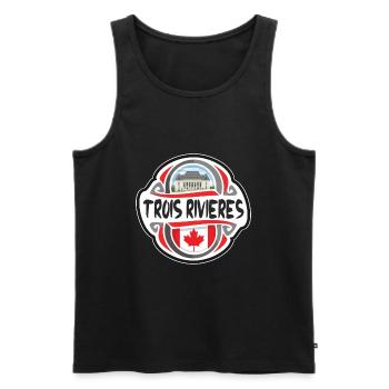 Trois Rivieres Kanada Flagge Reise Souvenir Abzeichen S - Männer Premium Bio Tank Top - Schwarz - Vorne - Michal (187cm)