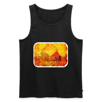 Cairo Egypt Watercolor Sketch Drawn Illustration - Men's Premium Organic Tank Top - black - Front - Michal (187cm)