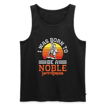 Swordsman Kendo Aikido Duel - Men's Premium Organic Tank Top - black - Front - AI Model Male 178 light (178cm)