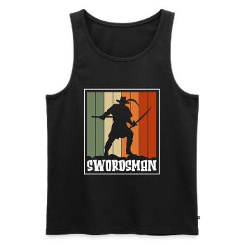 Krieger Kenjutsu Geek Kampf - Männer Premium Bio Tank Top - Schwarz - Vorne - AI Model Male 178 light (178cm)
