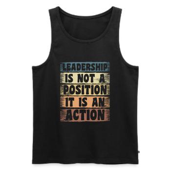 Chef Karriere Abteilungsleiter Kollege - Männer Premium Bio Tank Top - Schwarz - Vorne - Michal (187cm)