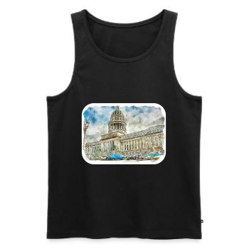 Habana Kuba Aquarell Skizze Gezeichnete Illustration - Männer Premium Bio Tank Top - Schwarz - Vorne - Michal (187cm)