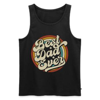 Meilleur papa de tous les temps Meilleur cadeau de fête des pères - Débardeur bio Premium Homme - noir - Devant - Michal (187cm)
