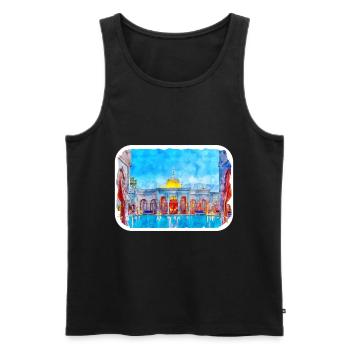 Marrakesch Marokko Aquarell Skizze gezeichnet Paintin - Männer Premium Bio Tank Top - Schwarz - Vorne - Michal (187cm)