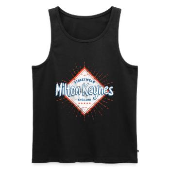 Milton Keynes England UK Stadt Skyline Heimat - Männer Premium Bio Tank Top - Schwarz - Vorne - AI Model Male 178 light (178cm)
