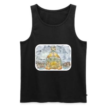 Spain Watercolor Sketch Hand Drawn Illustration - Men's Premium Organic Tank Top - black - Front - AI Model Male 178 light (178cm)