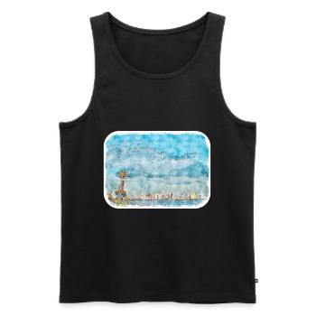 Kalifornien, USA, Aquarell, Skizze, Illustration - Männer Premium Bio Tank Top - Schwarz - Vorne - Michal (187cm)