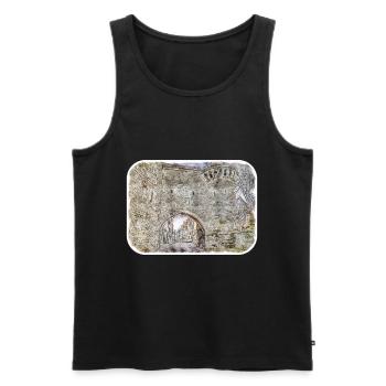 Tallinn Estland Aquarell Skizze Illustration - Männer Premium Bio Tank Top - Schwarz - Vorne - AI Model Male 178 light (178cm)