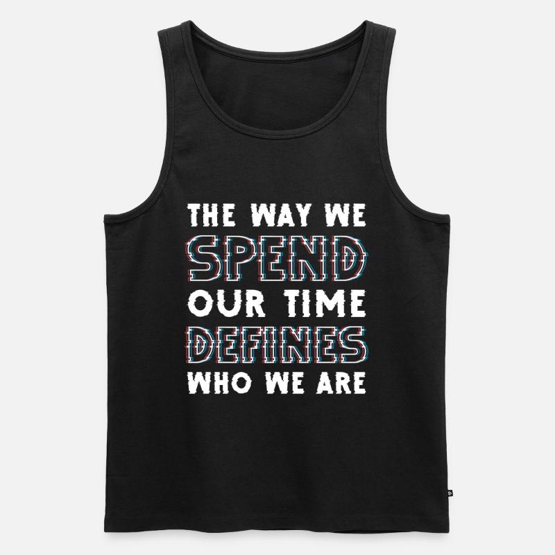 Zeit Symbol Form - Männer Premium Bio Tank Top - Schwarz