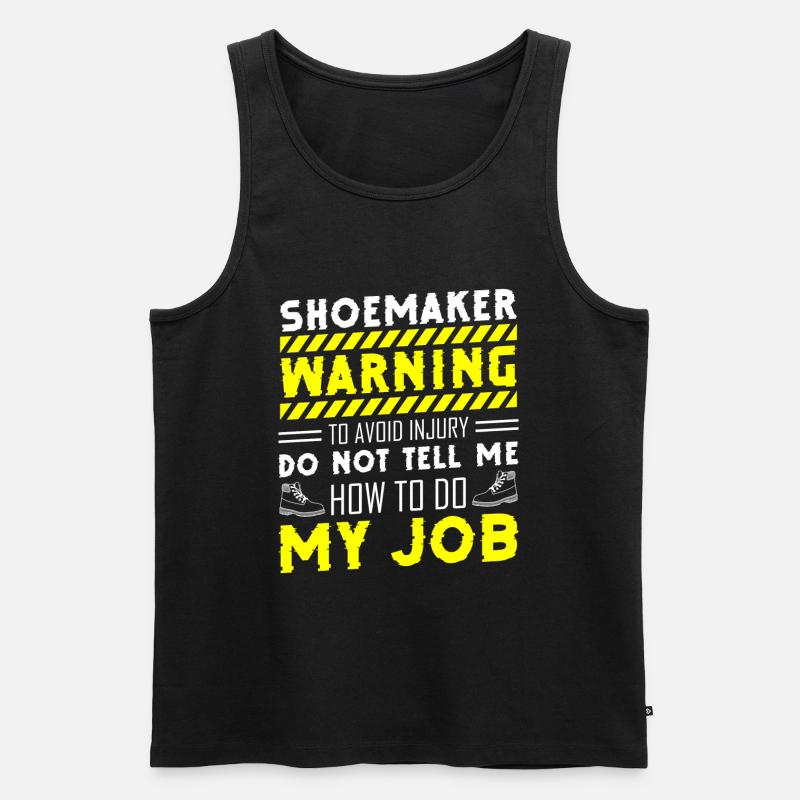 Shoemaker Work Craftsman - Men's Premium Organic Tank Top - black