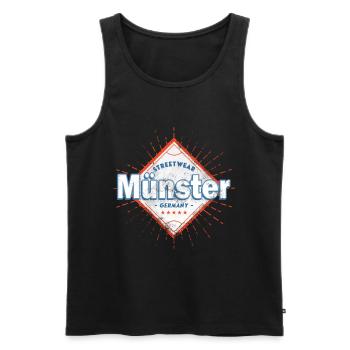 Münster Deutschland Stadt Skyline Heimat Liebe - Männer Premium Bio Tank Top - Schwarz - Vorne - AI Model Male 178 light (178cm)