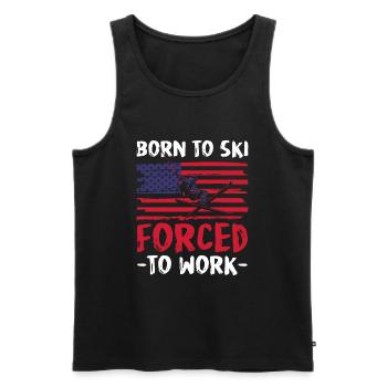 Ski Piste Moniteur de ski Skieur - Débardeur bio Premium Homme - noir - Devant - Michal (187cm)