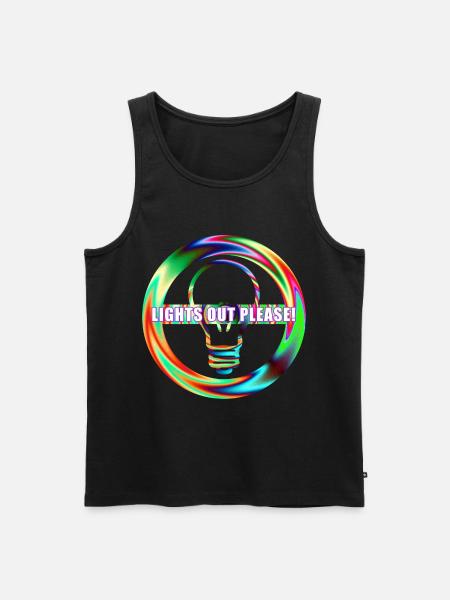 Turn off light from lamp - Men's Premium Organic Tank Top - black