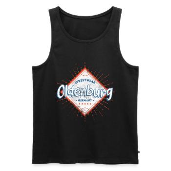 Oldenburg Deutschland Stadt Skyline Heimat Liebe - Männer Premium Bio Tank Top - Schwarz - Vorne - AI Model Male 178 light (178cm)
