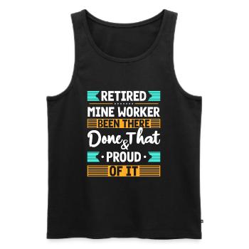 Miner Occupation Mining - Men's Premium Organic Tank Top - black - Front - AI Model Male 178 light (178cm)