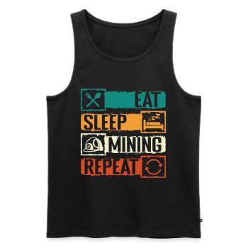Miner Underground Miners Shaft - Men's Premium Organic Tank Top - black - Front - AI Model Male 178 light (178cm)