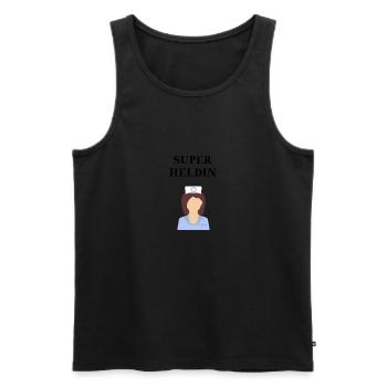 Krankenschwester Superheldin Geschenkidee Heldin - Männer Premium Bio Tank Top - Schwarz - Vorne - Michal (187cm)
