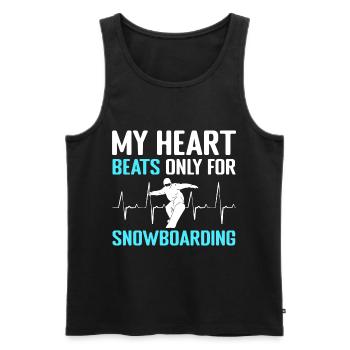 Snowboard Extremsport Boarder - Männer Premium Bio Tank Top - Schwarz - Vorne - AI Model Male 178 light (178cm)