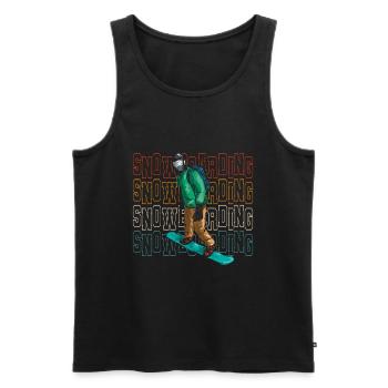 Snowboarding Ski - Männer Premium Bio Tank Top - Schwarz - Vorne - Michal (187cm)