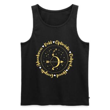 Sternzeichen Aberglaube Geburtsmonat - Männer Premium Bio Tank Top - Schwarz - Vorne - Michal (187cm)