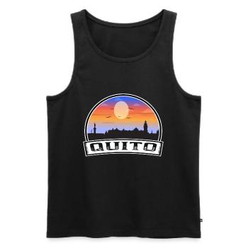Quito Equador Skyline Vintage Sunset Travel Souven - Männer Premium Bio Tank Top - Schwarz - Vorne - AI Model Male 178 light (178cm)