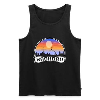 Bagdad Irak Skyline Vintage Sunset Travel Souveni - Männer Premium Bio Tank Top - Schwarz - Vorne - AI Model Male 178 light (178cm)