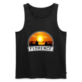 Florenz Italien Skyline Vintage Sunset Travel Souve - Männer Premium Bio Tank Top - Schwarz - Vorne - Michal (187cm)
