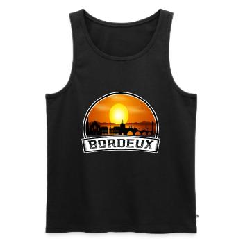Bordeux France Skyline Vintage Sunset Travel Souve - Men's Premium Organic Tank Top - black - Front - Michal (187cm)