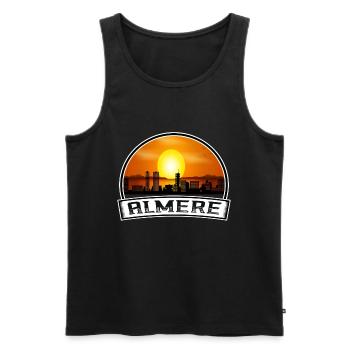 Almere Pays-Bas Skyline Vintage Sunset Travel S - Débardeur bio Premium Homme - noir - Devant - Michal (187cm)