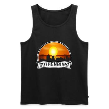 Göteborg Suède Skyline Vintage Sunset Travel So - Débardeur bio Premium Homme - noir - Devant - Michal (187cm)