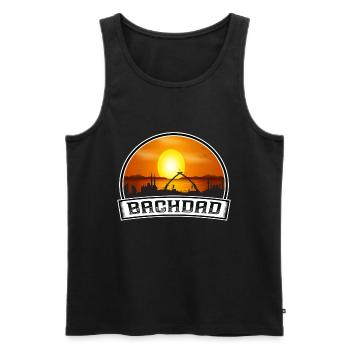 Bagdad Irak Skyline Vintage Sunset Travel Souveni - Männer Premium Bio Tank Top - Schwarz - Vorne - AI Model Male 178 light (178cm)