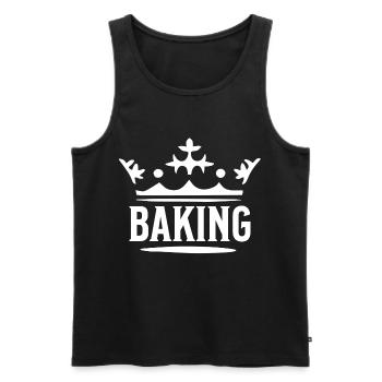 Bake - Men's Premium Organic Tank Top - charcoal grey - Front - Alexander (188cm)