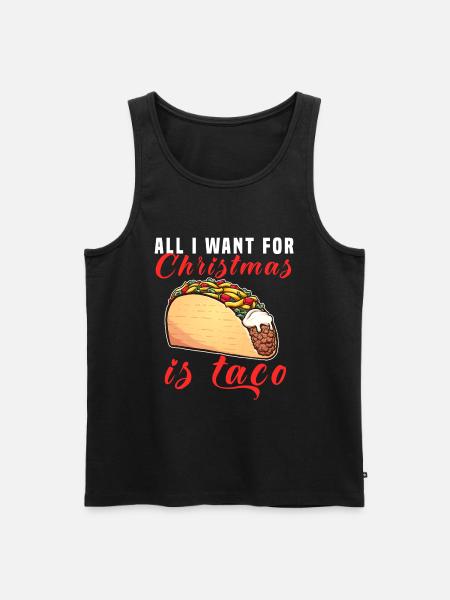 All i want for christmas is taco - Männer Premium Bio Tank Top - Schwarz