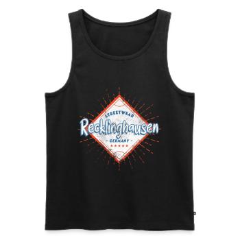 Recklinghausen Germany City Skyline Home - Men's Premium Organic Tank Top - black - Front - Michal (187cm)
