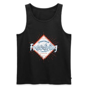 Freediving Freediving Freediving Diving - Men's Premium Organic Tank Top - black - Front - AI Model Male 178 light (178cm)