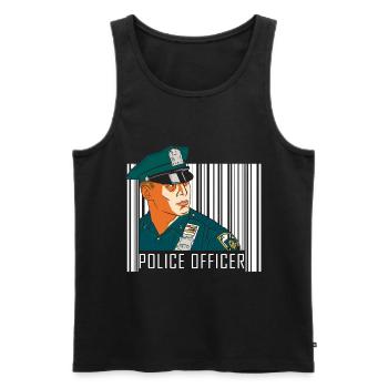 Polizist Tatort Kriminalität Uniform - Männer Premium Bio Tank Top - Schwarz - Vorne - Michal (187cm)