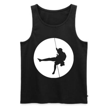 Mond - Klettern - (2) - Männer Premium Bio Tank Top - Schwarz - Vorne - Michal (187cm)