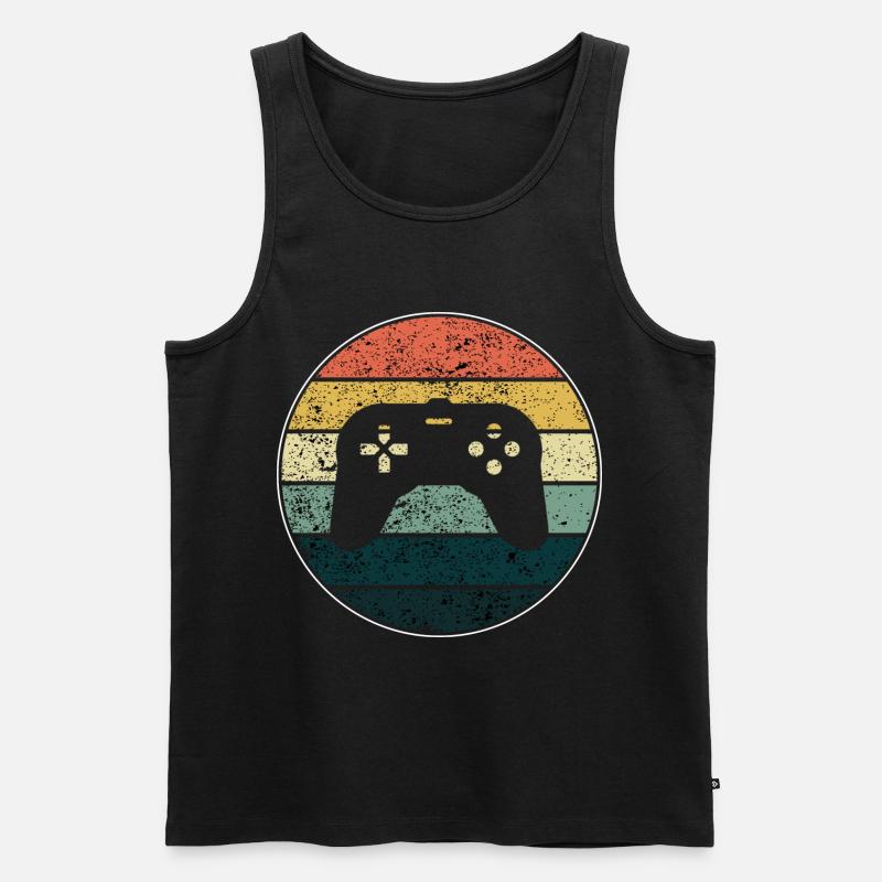 Konsole - Männer Premium Bio Tank Top - Schwarz