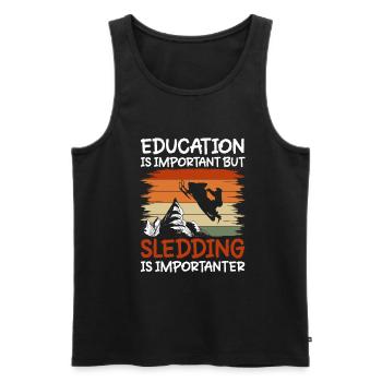 Sledge Winter Sports - Men's Premium Organic Tank Top - black - Front - AI Model Male 178 light (178cm)